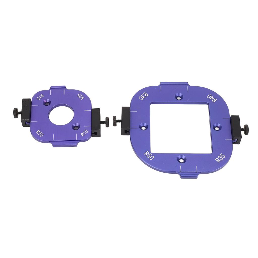 Набор угловых шаблонов с 2 фрезами, радиусный установочный кондуктор, инструменты для резки дуг по дереву R10 R15