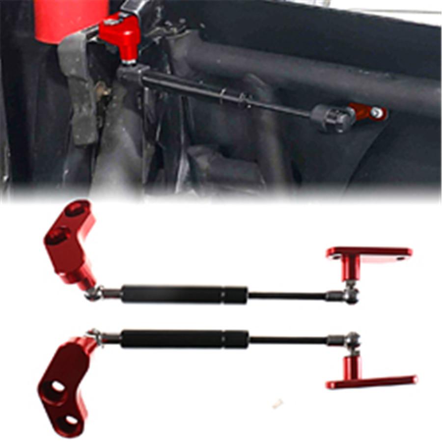 ATV Black+Red Billet Aluminum Anodized Door Opener Kit For 17-20 Can-Am Maverick