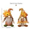 Stylish Thanksgiving Theme Standing Doll Unique Fall Season Bendable Hat Gnome Figure Table Ornament for Thanksgiving