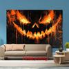 2D flat background, 1-piece, terrifying pumpkin suitable for bedrooms, outdoor spaces, living rooms, and holiday celebrations