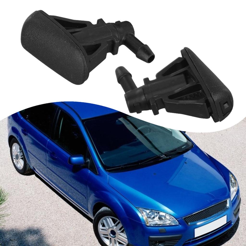 2 Pcs Auto Windshield Washer Nozzle Nozzle Plastic Washer 2012-2017 Black CP9Z-17603-B Fitment For Focus Front Windshield