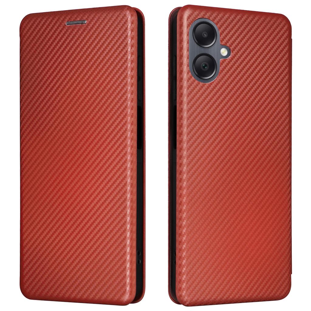 For Samsung Galaxy A07 4G Case Carbon Fiber Texture Drop-Proof PU Leather Phone Cover