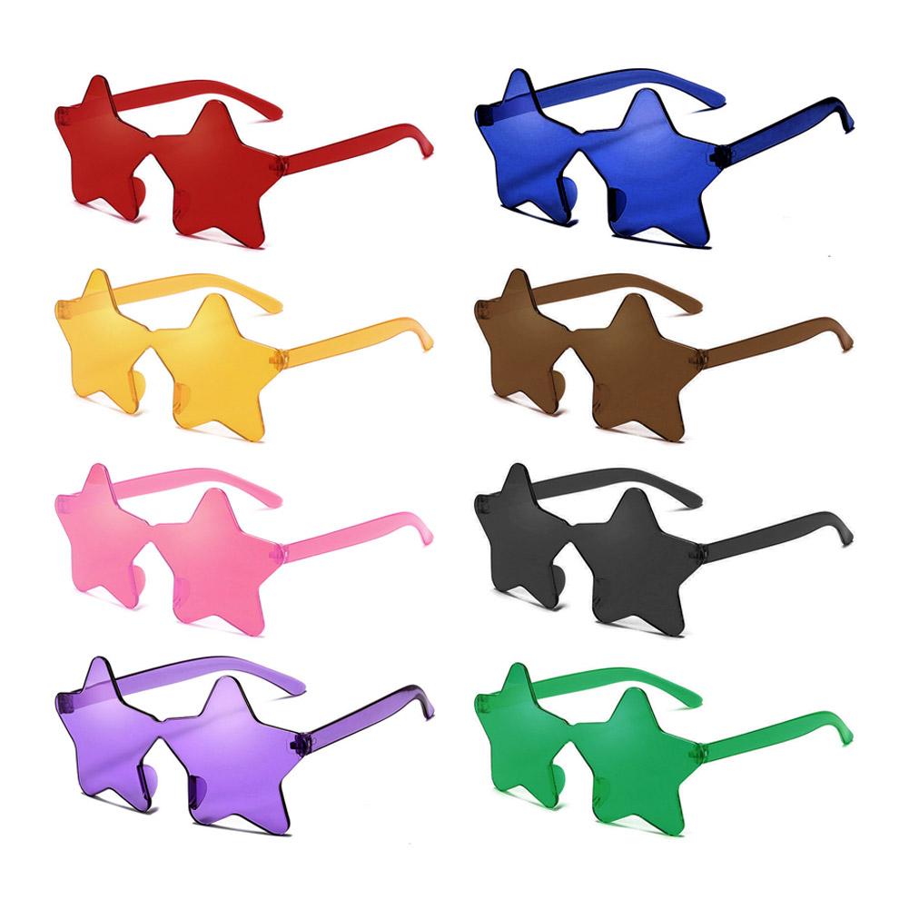 Star Shape Sun Glasses Party Glasses Polarized Eyeglasses Hip-hop Gathering For Women DIY Penta O2G9