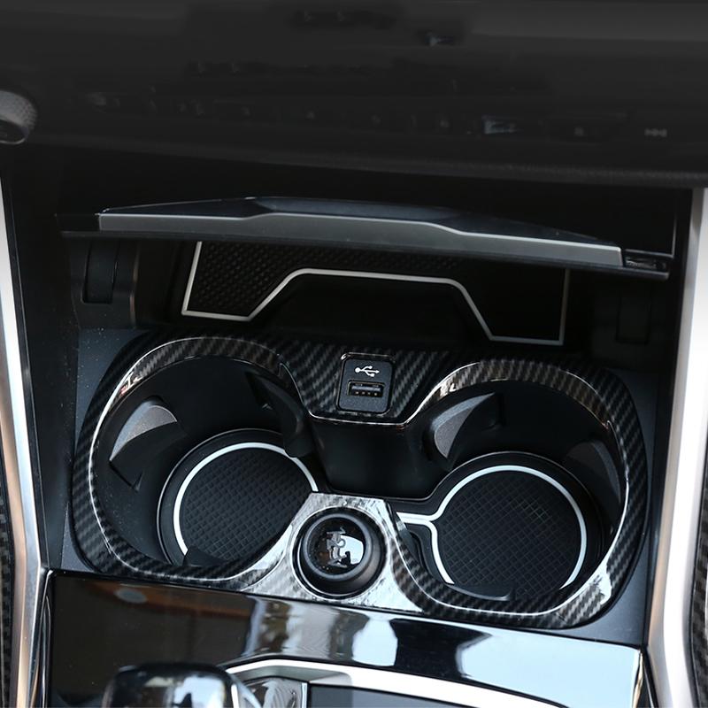 Для BMW 3 серии G20 G28 автомобильные аксессуары из АБС-пластика, внутренний центральный держатель для стакана с водой, крышка панели, отделка, АБС-пластик, хромированный