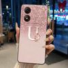 New Design Letter Flower Pattern Soft Silicone Black Phone Case For ZTE Blade A34 4G Anti-scratch Shell ZTE Blade A34 4G Casing