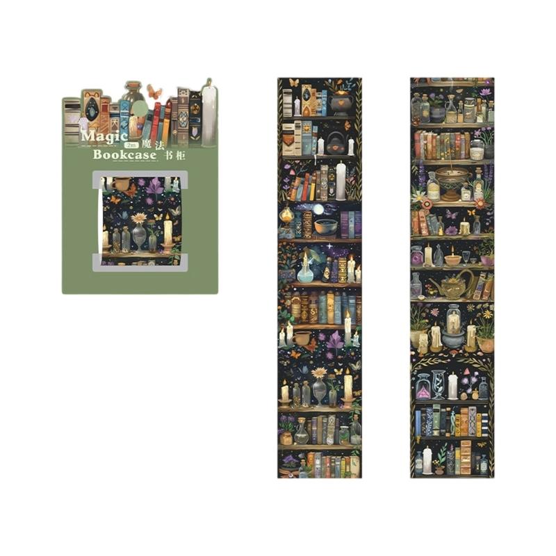 6 рулонов Декоративная ПЭТ-лента для книжной полки 40 мм x 2 м Наклейка для скрапбукинга Для журнала Планера Блокнота Фотоальбома Декор
