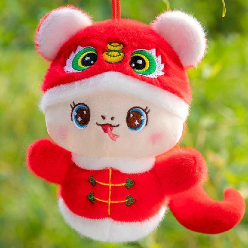 Очаровательная плюшевая игрушка Змея с головой тигра 2025 год Змеи Маскот Подарок