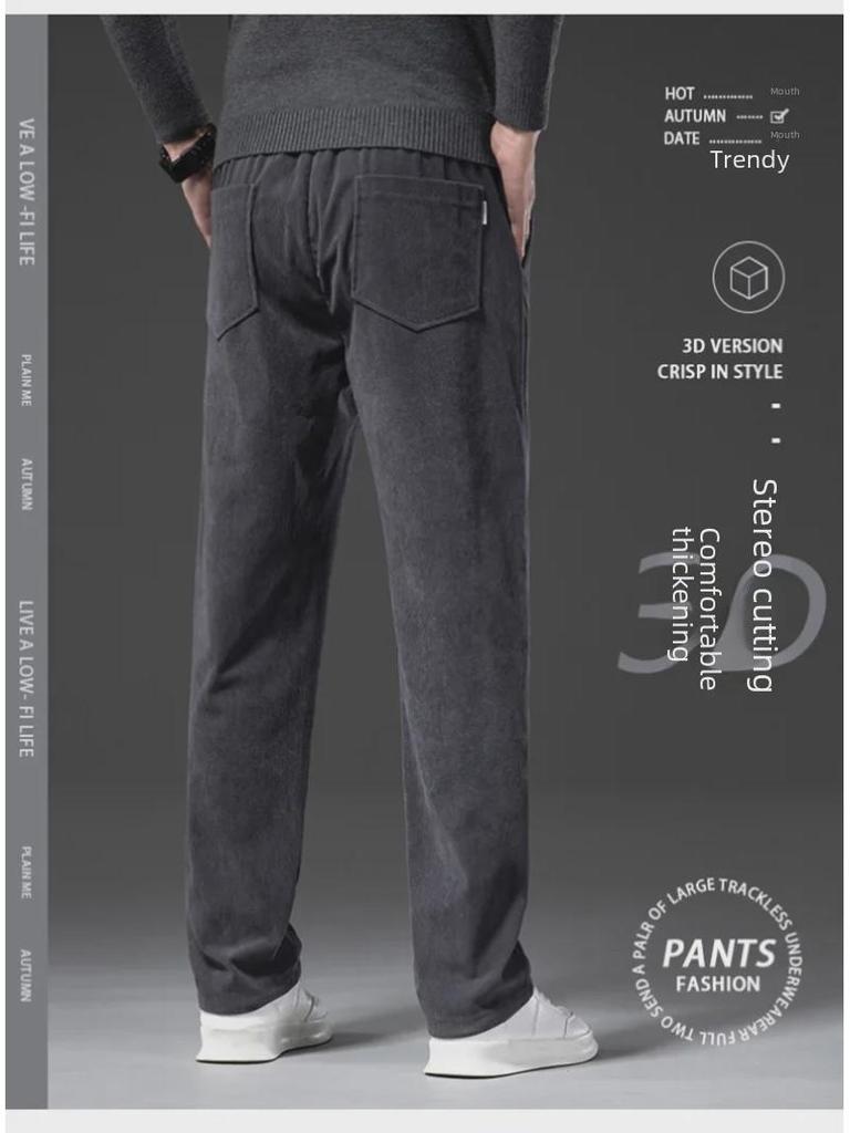 Мужские вельветовые брюки прямого кроя большого размера — прочные, универсальные, удобные для весны и осени