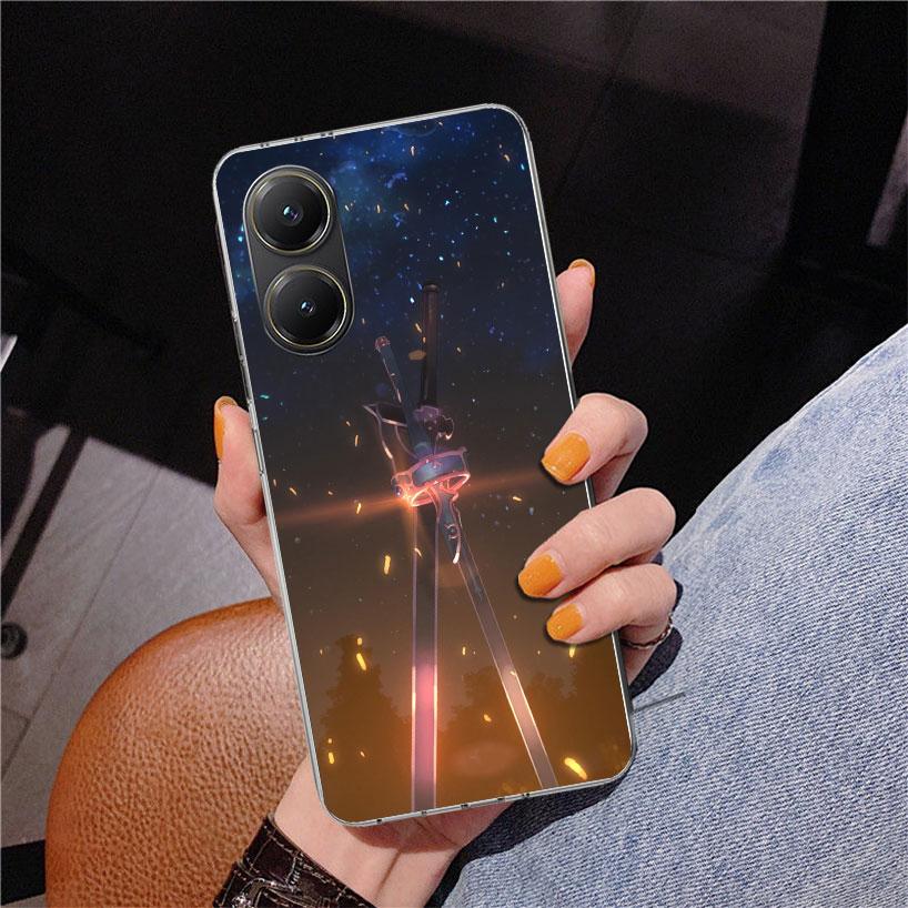 Чехол для телефона Anime Sword Art Online SAO для Xiaomi Poco X7 X6 X5 Pro F7 Ultra Redmi 15C 15 13C 13 12C 12 10 10A 10C 9 9A 9C 9T Cov