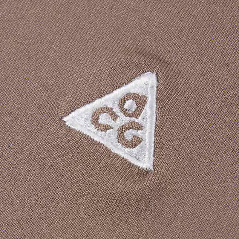 Nike Дышащая футболка ACG для улицы со стойкой, быстросохнущая, с длинным рукавом, женские топы, коричневый FN1964-214