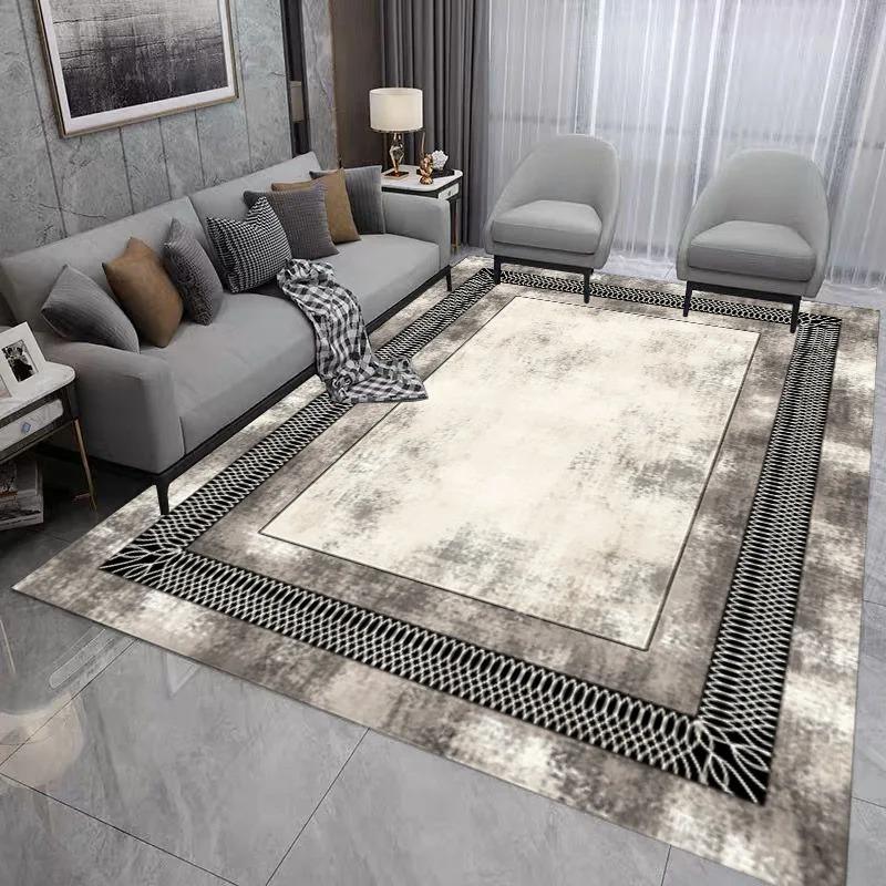 Геометрический принт Ковер для спальни для домашнего декора Гостиная Прихожая Кухня Нескользящие напольные коврики Ковер для зоны дивана и журнального столика в отеле