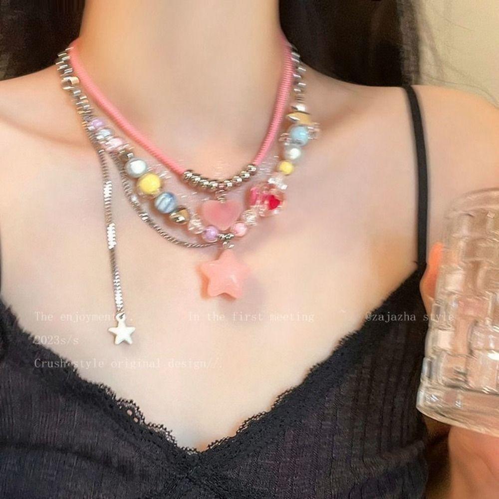 Бусины Цепочка на ключицу Дофаминерный ветер Цепочка на ключицу Мультяшные украшения Подвеска-ожерелье Женщины