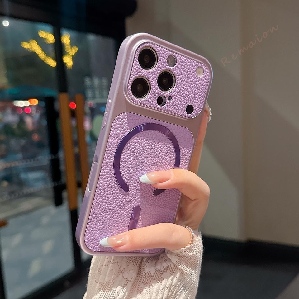 Магнитный чехол из искусственной кожи для iPhone 17 11 12 13 14 1 16 17 Pro Max Plus Официальный противоударный защитный чехол