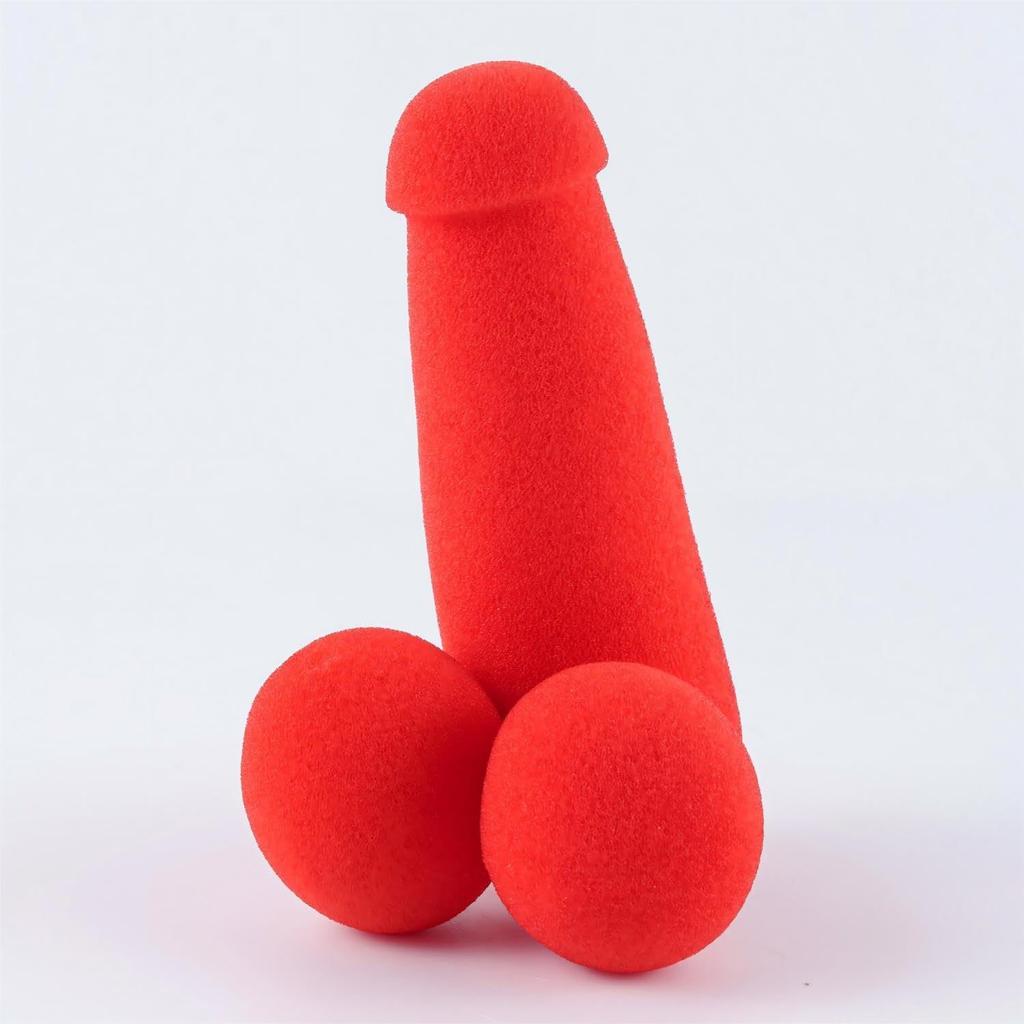1set Small Sponge Brother with 4pcs Sponge Balls Magic Tricks Stage Street Illusions Gimmick Accessories Props Joke Penis Toys