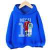 Мультяшное детское худи Звезда футбола Месси с мультяшным принтом Весенний свитшот с длинным рукавом Повседневный топ для мальчиков и девочек