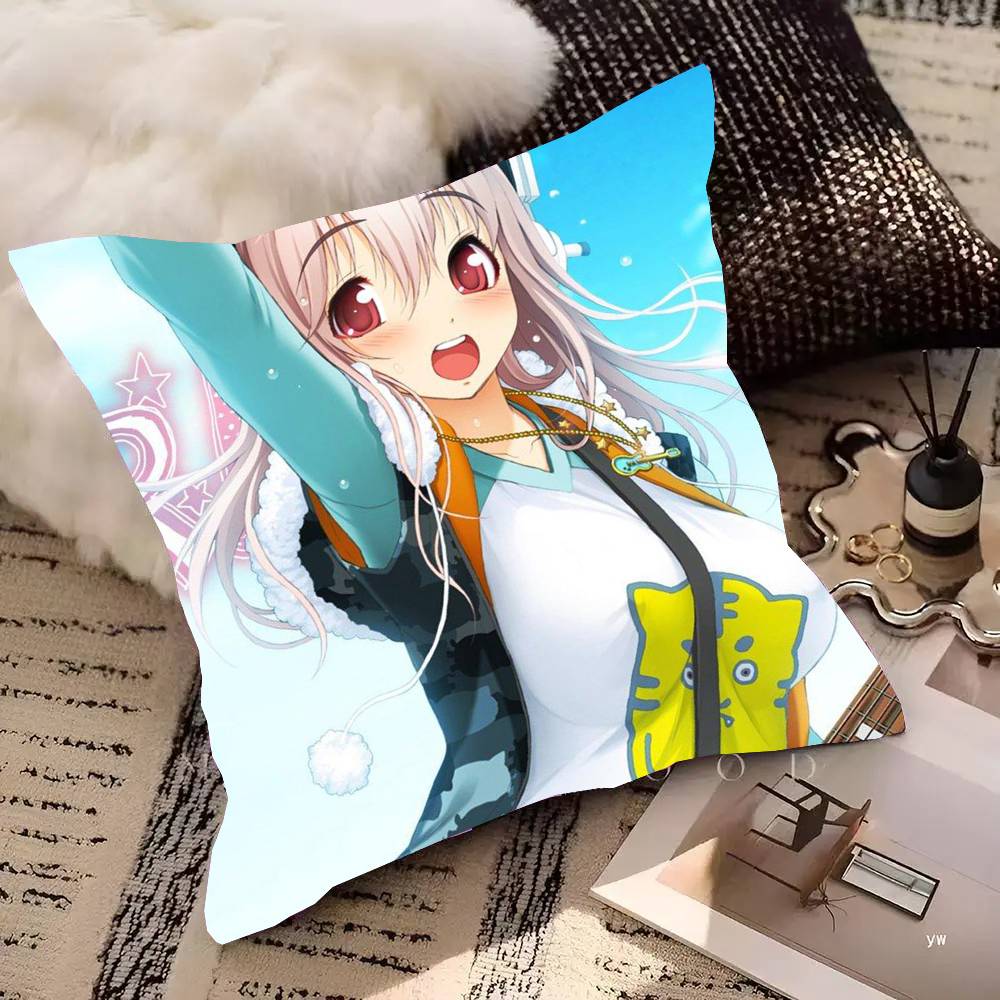 S-Super S-Sonico Наволочка Квадратная Подушка Спальня Диван Отдых Комфортная Подушка Автомобиль Гостиная Домашний Декор
