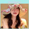 Lace Cherry Sun Hat Women Summer Beach Vacation Large Brim Sun Cap Protection