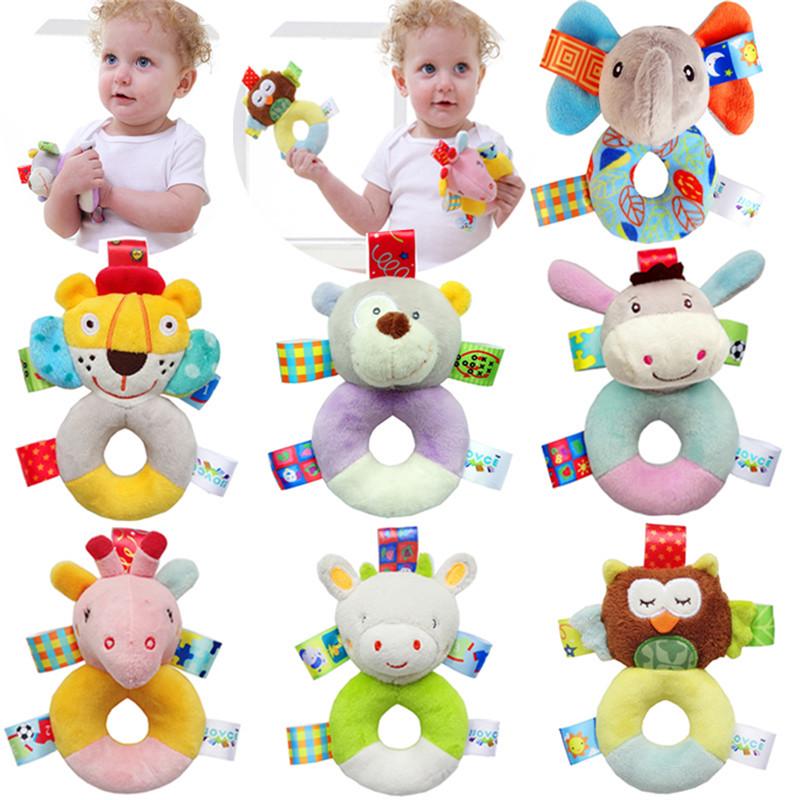 Ovce Baby Comfort Plush Toy Puzzle Bell Cloth Doll Color Label Rattle
