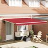 vidaXL Manual Retractable Awning Red 400x350 Cm 3330823