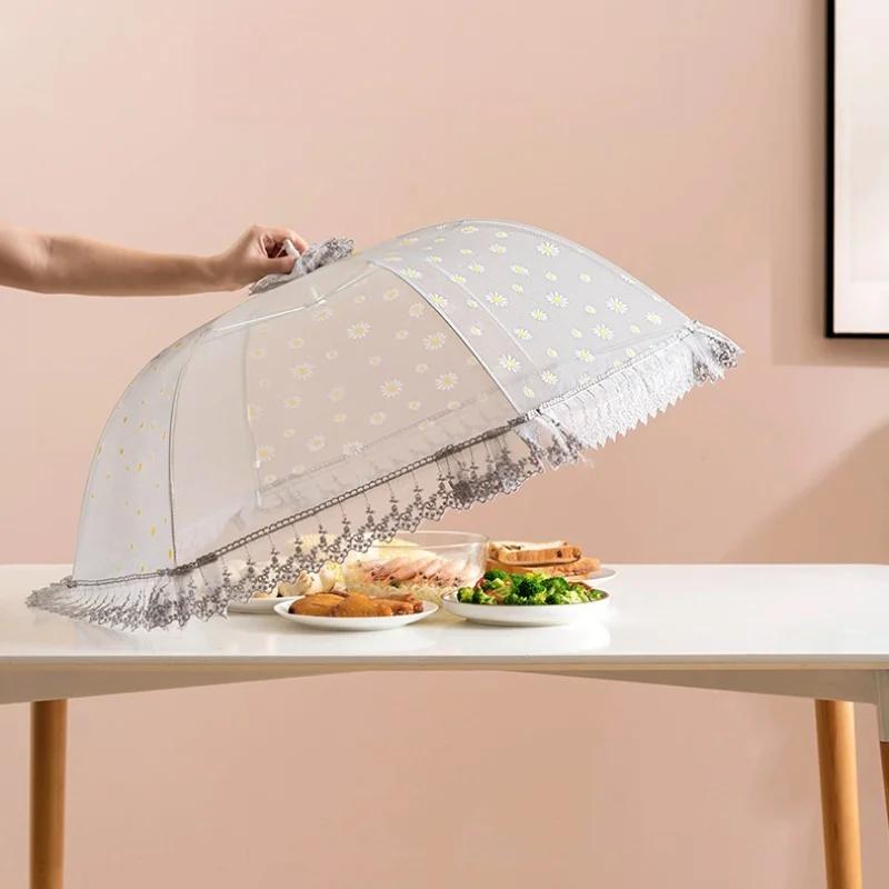 Чехлы для еды Складной обеденный стол Сетка Чехол для дома Еда Анти-мухи Москитная палатка Зонт для пикника Защитная сетка Кухонные принадлежности