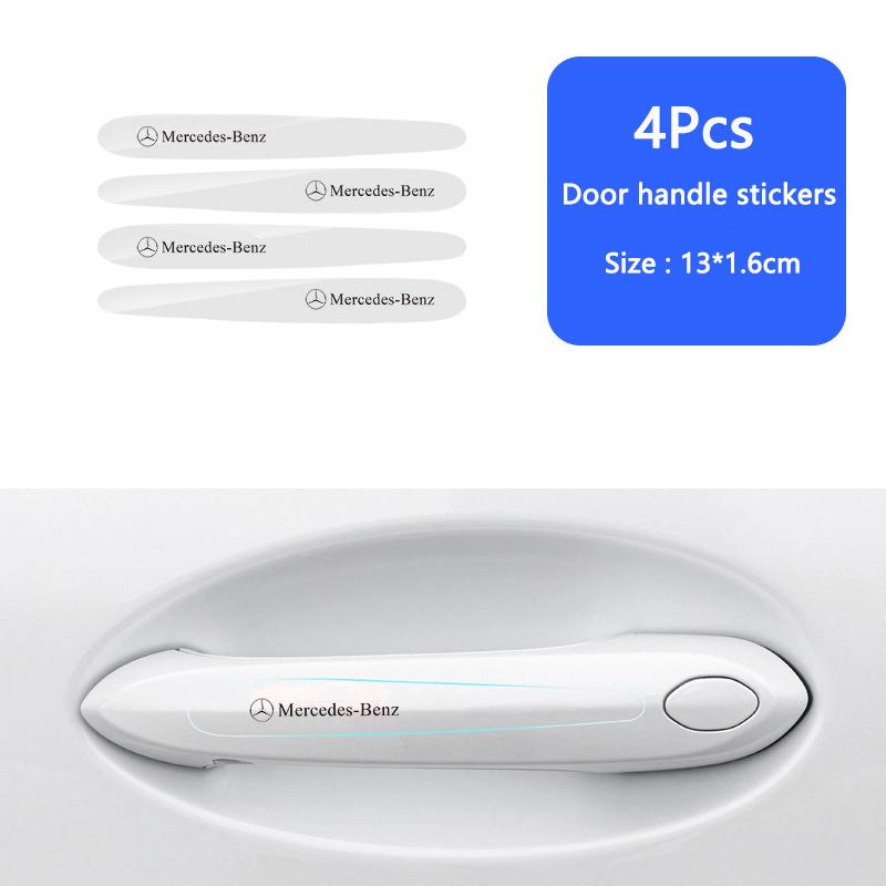 ULA5 Transparent Car Door Handle Bowl Sticker Anti-collision Strip For Mercedes-Benz GLC X253 X254 C-Class W205 W206 A-Class W177 GLA