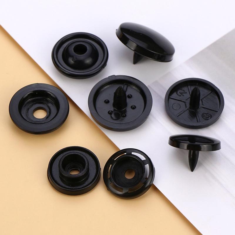 White Snaps Button Fasteners Press Stud Poppers T3/T5/T8 Round Plastic Garment Sewing Accessories For Baby Clothes Clips Quilt