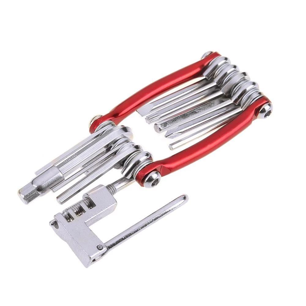 Набор инструментов для ремонта велосипеда 11 в 1, набор инструментов для ремонта, гаечный ключ, отвертка, цепь, углеродистая сталь, многофункциональный инструмент для велосипеда