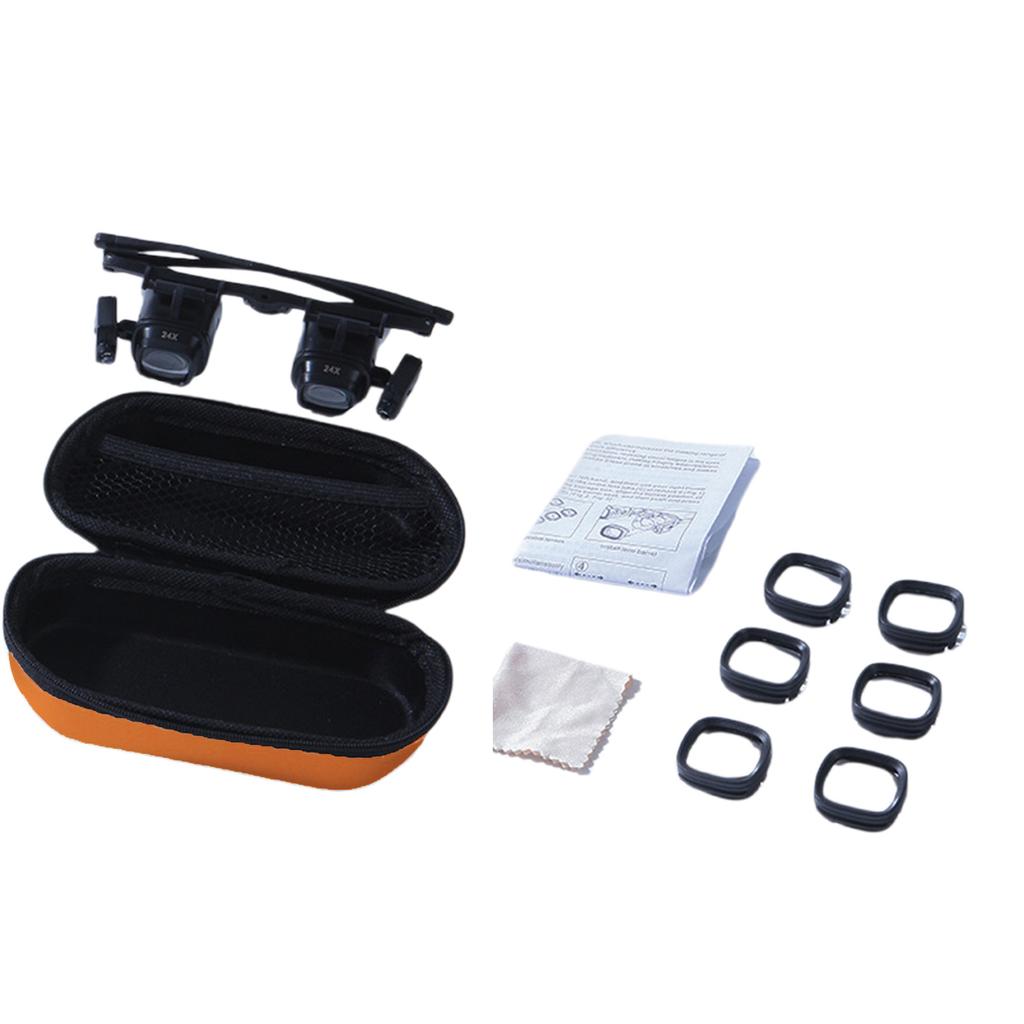 Practical LED Magnifying Glasses Headband Reading Magnifier 2.0X To 24.0X for Jewelers Sewing Crafts and Hobbies