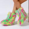 Fashion Women Boots 2025 New Plush Warm Snow Boots Fluffy Faux Fox Fur Boots Woman Luxury Comfortable Bottes Fashion Shoes for Women