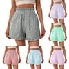 Women's Fashion Summer Striped Pants Fashionable Elastic Waist Casual Shorts