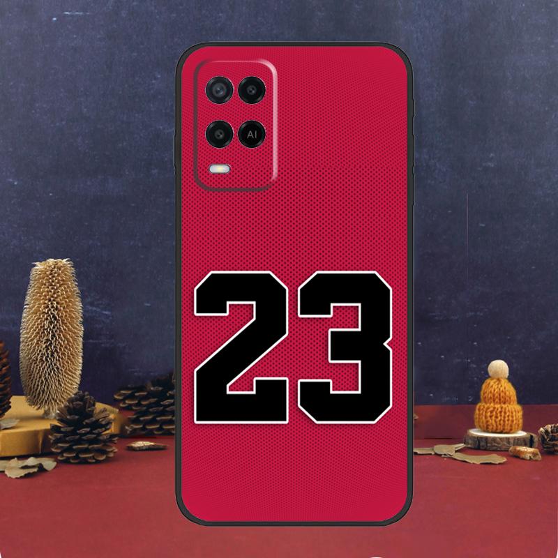 Чехол для телефона Oppo A60 A80 A40 A6 A5 Pro A15 A16 A17 A57 A94 A74 A54 A76 A96 A18 A38 A58 A78 A98 с номером 23 для баскетбола