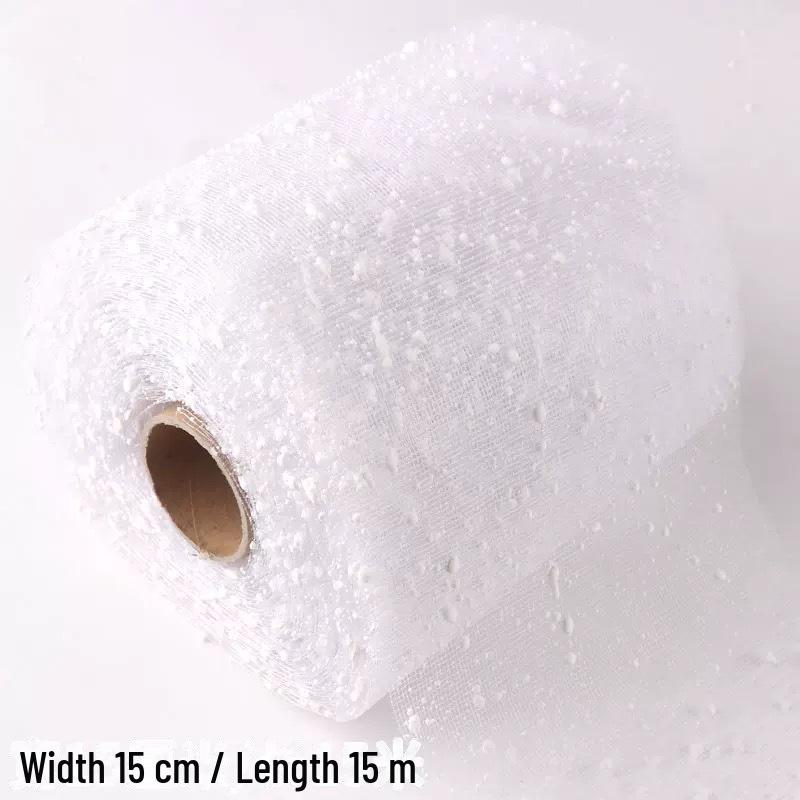 Пряжа в сетку «Снежный горошек» шириной 15 см для упаковки букетов роз и свадебного декора