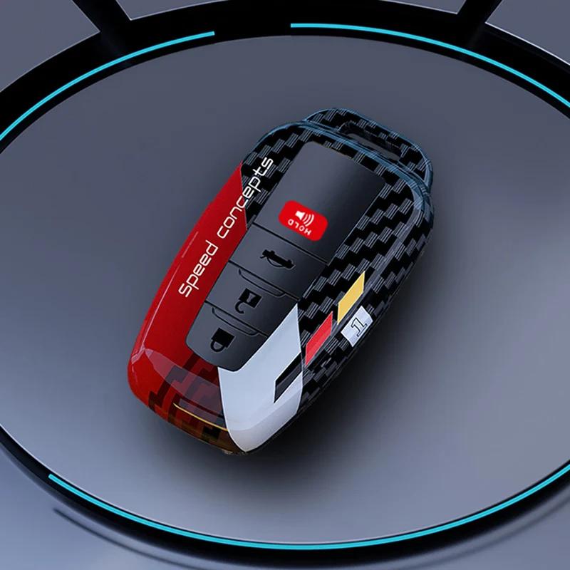 Защитный чехол-брелок для ключа автомобиля Углеродный ABS Чехол-оболочка для ключа Автоаксессуары Для Toyota Prius Camry Corolla C-Hr Chr Rav4 Prado