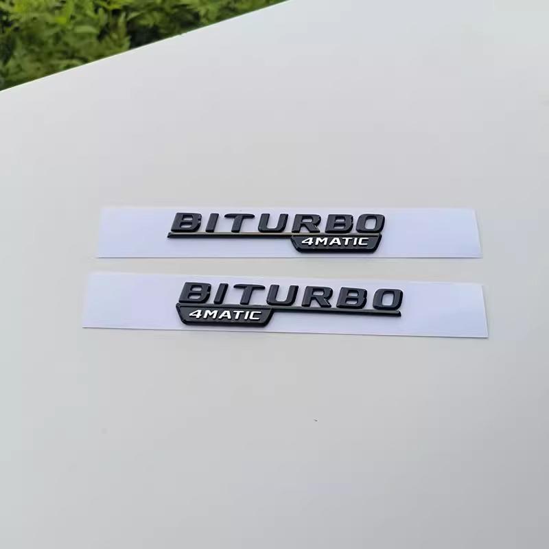 PPQQ8 2 шт. Автомобильные буквы Накладка на крыло Значок BITURBO 4MATIC Plus Эмблема Наклейка Для Mercedes AMG C43 E43 GLE43 GLC43 W205 W213 Аксессуары