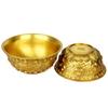 Bowl Offering Basin Water Treasure Feng Shui Fruit Altar Golden Brass Meditation Cup Holder Wealth Supplies Good Money Lucky