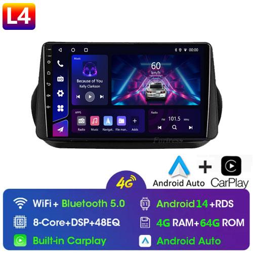 Android 13 Radio For Fiat Fiorino Qubo For Citroen Nemo For Peugeot Bipper 2008-2017 Car Stereo Multimedia Player Carplay Auto