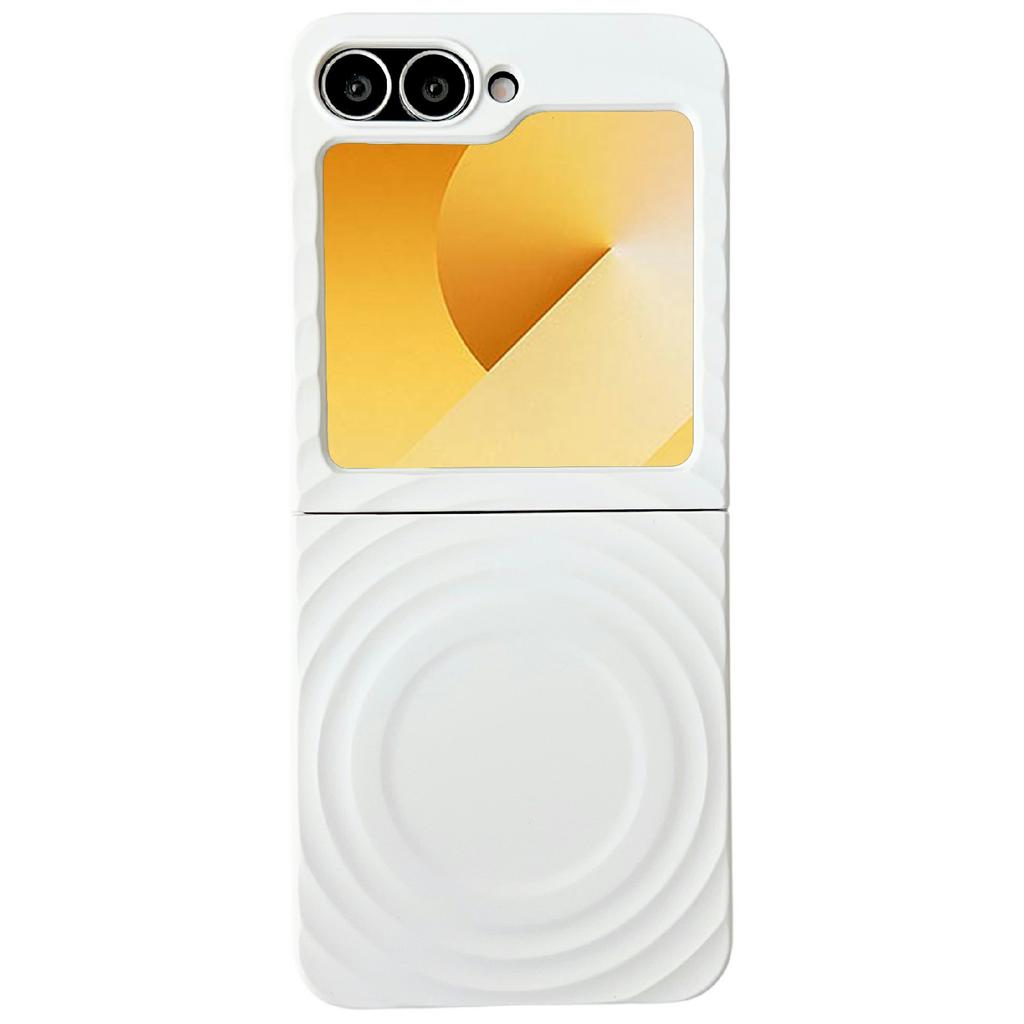 For Samsung Galaxy Z Flip7 FE 5G/Z Flip6 5G/Flip5 5G Magnetic Case Skin-Touch Wave Texture Hard PC Phone Cover