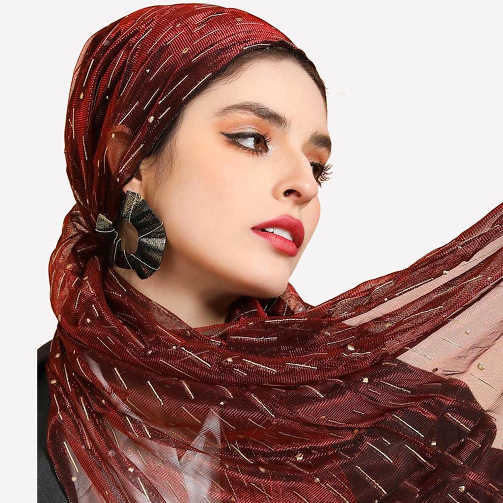 Women's Hijab Muslim Headscarf Easy Wearing Headwrap Scarf for Busy Modern Lady Girls Large Rectangle Neckerchief