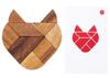 Double Tangram Wooden Heart - Duel - Ecological Wooden Game - 1 and 2 Players - 350101 - 4 Years and Up