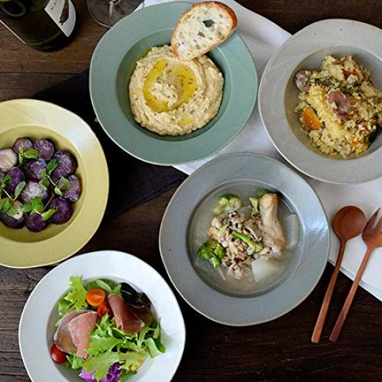 Суповая тарелка EAST table Rim 20 см из красной глины Corinne Grey, сделанная в Японии, стильная суповая миска, пригодная для использования в микроволновой печи, пригодная для мытья в посудомоечной машине IC-032-02