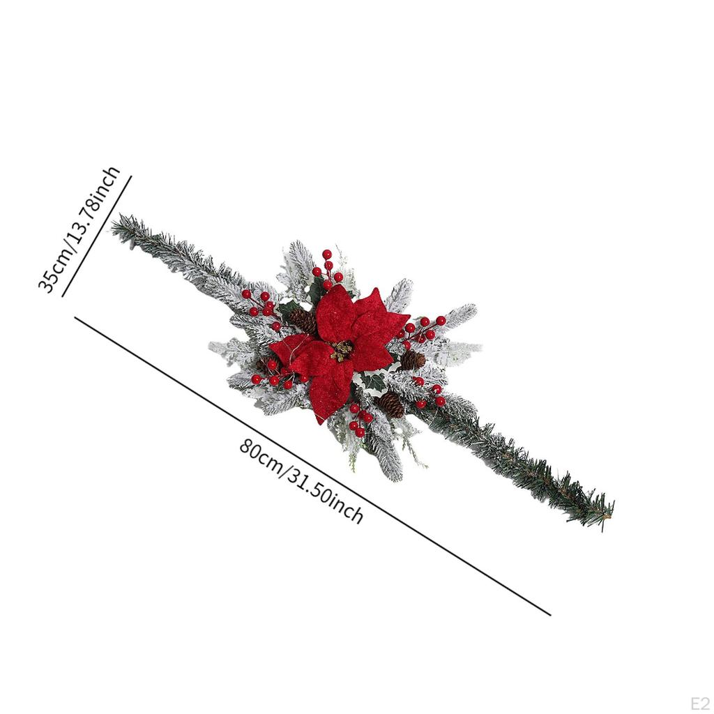 Искусственный венок для украшения рождественского почтового ящика, настенный орнамент и гирлянда