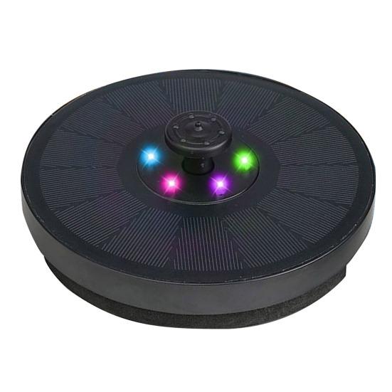 Фонтан на солнечной энергии с красочным светом, водонепроницаемая автоматическая зарядка, простая установка, интеллектуальный мини-солнечный насос, декор для фонтана