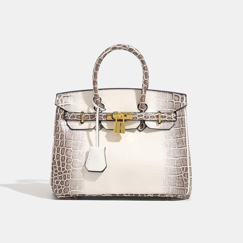 25 cm Crocodile-Pattern Large Tote & Crossbody Bag for Women