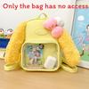 Cookie Ann Cuter Yellow Backpack With Plush Ears Large Capacity Pink Bow Design