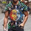 Summer New Summer 3D Abstract Print Short Sleeve T-shirt Oversized Men's Casual Creativity T-shirt Loose Top Casua