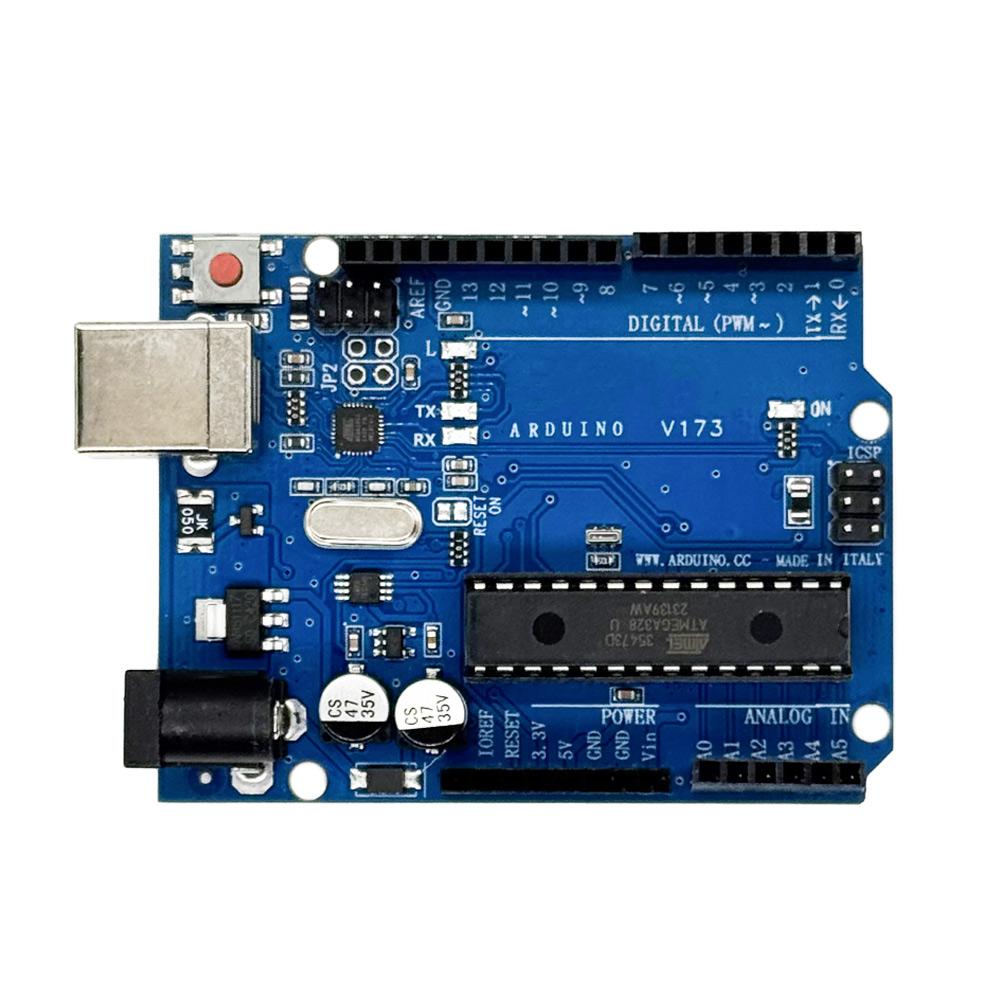 Электронный модуль для Arduino UNO R1 Официальная коробка Чип ATMEGA16U1+MEGA118P Плата разработки R1 + USB-КАБЕЛЬ