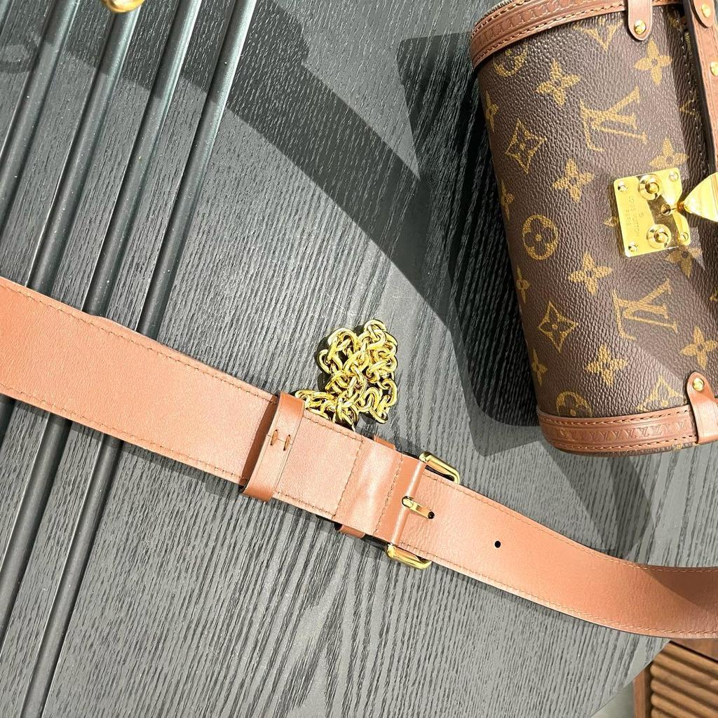 [Pre-Owned] Papillon Trunk Monogram Chain S-Lock Closure Coated Canvas With Leather Trim Shoulder Bag - Very Good #1V8QTQB
