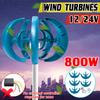 12V/24V 800W Wind Turbine with 5 Blades Lantern Vertical Axis Wind Turbine Generator Motor Kit for Home Windmill Use