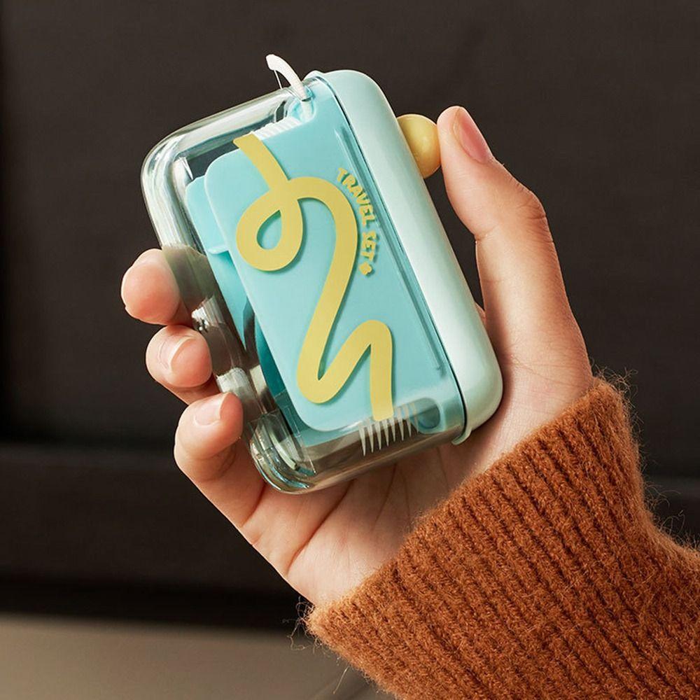Press-on Floss Stick Storage Box Dustproof Dental Floss Pick Dispenser  Restaurant