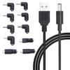Universal 10 in 1 USB to DC5V Power Cable Kit with DC4017 5525 1735 TypeC Plugs 10 Adapter Power Charging Cord